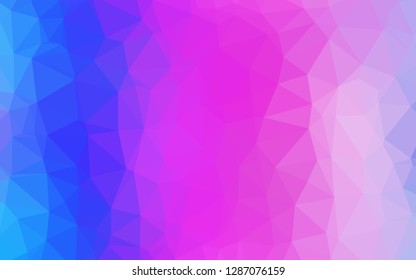 Light Pink, Blue vector abstract polygonal layout. Colorful illustration in Origami style with gradient.  Brand new design for your business.