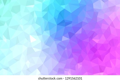 Light Pink, Blue vector abstract polygonal template. Colorful illustration in abstract style with triangles. Pattern for a brand book's backdrop.