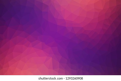 Light Pink, Blue vector abstract mosaic background. Creative illustration in halftone style with triangles. Pattern for a brand book's backdrop.