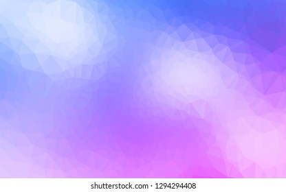 Light Pink, Blue vector abstract mosaic pattern. Glitter abstract illustration with an elegant design. Brand new design for your business.