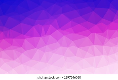 Light Pink, Blue vector abstract mosaic background. An elegant bright illustration with gradient. Template for a cell phone background.