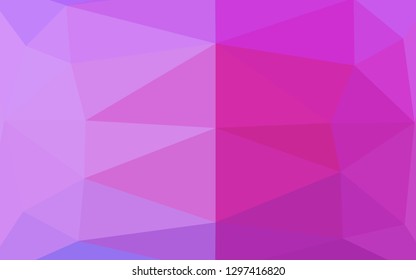 Light Pink, Blue vector abstract polygonal texture. Creative illustration in halftone style with gradient. Polygonal design for your web site.