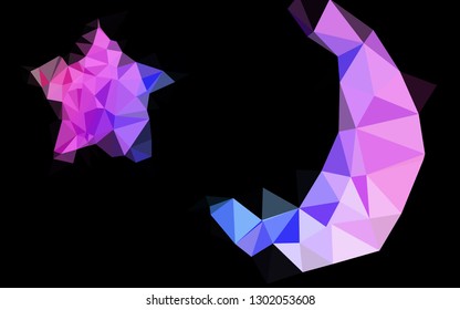 Light Pink, Blue vector abstract mosaic background. A completely new color illustration in a vague style. Brand new design for your business.