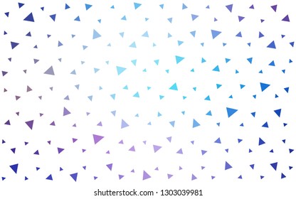 Light Pink, Blue vector  abstract mosaic backdrop. Elegant bright polygonal illustration with gradient. Triangular pattern for your design.