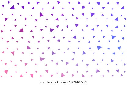 Light Pink, Blue vector  abstract mosaic background. Creative illustration in halftone style with triangles. A new texture for your web site.