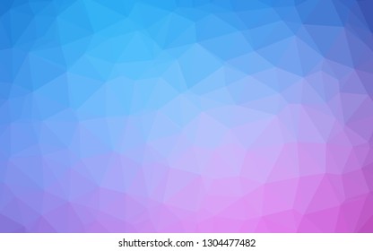 Light Pink, Blue vector abstract mosaic background. Modern geometrical abstract illustration with gradient. Textured pattern for background.