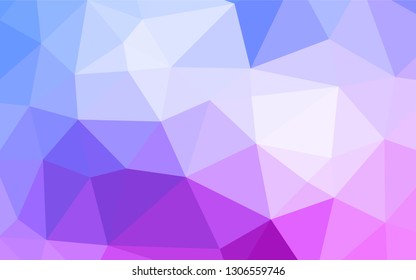 Light Pink, Blue vector abstract mosaic backdrop. Creative geometric illustration in Origami style with gradient. Brand new style for your business design.
