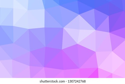 Light Pink, Blue vector abstract polygonal layout. Modern geometrical abstract illustration with gradient. Triangular pattern for your business design.