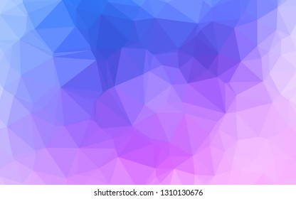 Light Pink, Blue vector abstract mosaic backdrop. A completely new color illustration in a vague style. Completely new template for your business design.