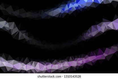 Light Pink, Blue vector abstract mosaic backdrop. Triangular geometric sample with gradient.  Textured pattern for background.