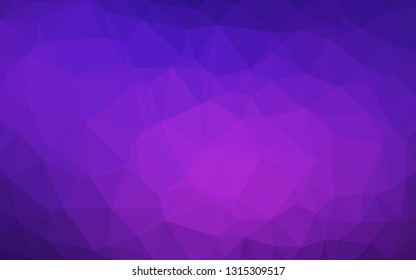 Light Pink, Blue vector abstract polygonal layout. Triangular geometric sample with gradient.  Polygonal design for your web site.