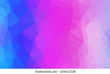 Light Pink, Blue vector abstract polygonal layout. Colorful illustration in Origami style with gradient.  Brand new design for your business.