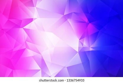 Light Pink, Blue vector abstract polygonal pattern. Modern abstract illustration with triangles. New template for your brand book.