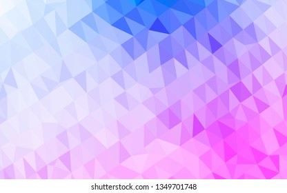 Light Pink, Blue vector abstract mosaic background. A vague abstract illustration with gradient. Completely new template for your business design.