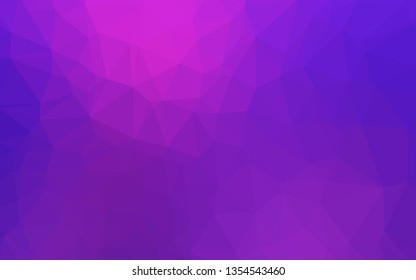 Light Pink, Blue vector abstract polygonal texture. Brand new colorful illustration in with gradient. The best triangular design for your business.