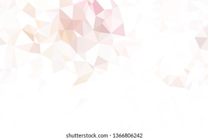 Light Pink, Blue vector abstract polygonal template. Triangular geometric sample with gradient.  Completely new template for your banner.
