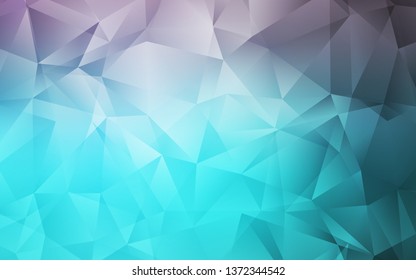 Light Pink, Blue vector abstract polygonal background. A completely new color illustration in a polygonal style. Brand new design for your business.