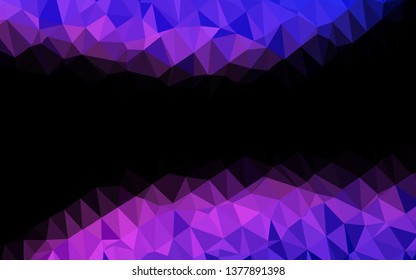 Light Pink, Blue vector abstract mosaic backdrop. Shining illustration, which consist of triangles. Textured pattern for background.
