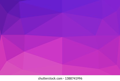 Light Pink, Blue vector abstract mosaic background. Colorful illustration in abstract style with gradient. The best triangular design for your business.