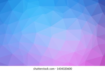 Light Pink, Blue vector abstract polygonal layout. An elegant bright illustration with gradient. Brand new style for your business design.
