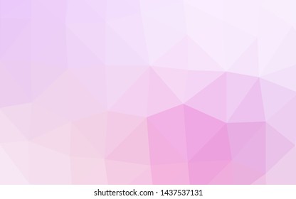 Light Pink, Blue vector abstract mosaic pattern. Shining illustration, which consist of triangles. Completely new design for your business.