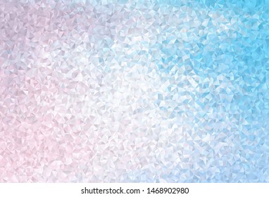 Light Pink, Blue vector abstract polygonal background. A completely new color illustration in a polygonal style. A completely new design for your leaflet.