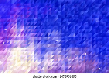 Light Pink, Blue vector abstract mosaic backdrop. Polygonal abstract illustration with gradient. Completely new template for your banner.