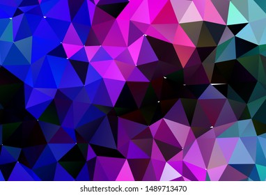 Light Pink, Blue vector abstract mosaic pattern. Creative illustration in halftone style with gradient. Elegant pattern for a brand book.