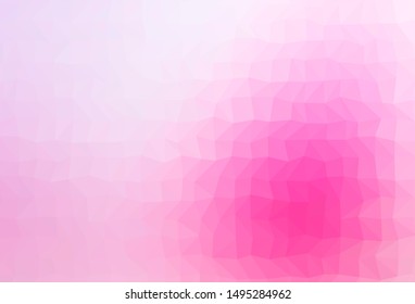 Light Pink, Blue vector abstract mosaic background. A sample with polygonal shapes. Template for a cell phone background.