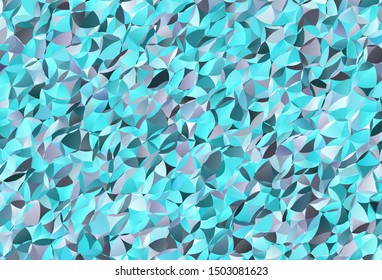 Light Pink, Blue vector abstract mosaic backdrop. Shining colorful illustration with triangles. Textured pattern for your backgrounds.