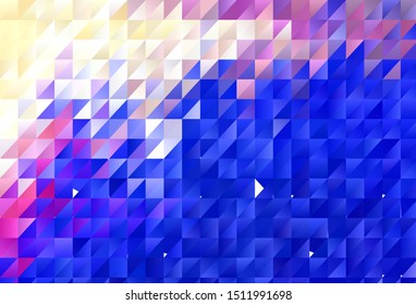 Light Pink, Blue vector abstract polygonal pattern. Glitter abstract illustration with an elegant triangles. A new texture for your web site.