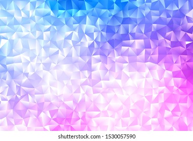 Light Pink, Blue vector abstract polygonal layout. A sample with polygonal shapes. Completely new design for your business.