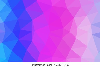 Light Pink, Blue vector abstract polygonal cover. Shining colored illustration in a Brand new style. Polygonal design for your web site.