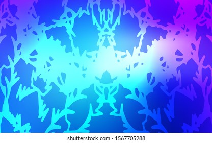 Light Pink, Blue vector abstract doodle template. Glitter abstract illustration with doodles and lines drawn by child. The pattern can be used for heads of websites and designs.