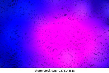 Light Pink, Blue vector abstract doodle template. A completely new color illustration in doodle style with roses. Hand painted design for web, wrapping, wallpaper.