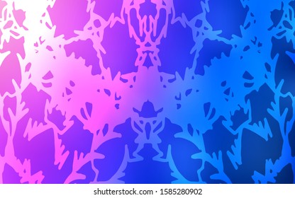 Light Pink, Blue vector abstract doodle background. A completely new color illustration in doodle style drawn by child. The template can be used as a background for cell phones.