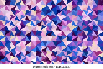Light Pink, Blue vector abstract cambered template. Modern geometrical abstract illustration with gradient bandy lines. The polygonal design can be used for your web site.