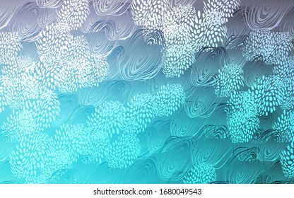 Papel pintado abstracto de doodle rosa claro, vector azul. Nueva ilustración de color en estilo borroso con flores. Nuevo diseño para su negocio.