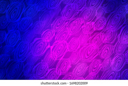 Light Pink, Blue vector abstract doodle template. A completely new color illustration in doodle style with roses. Hand painted design for web, wrapping, wallpaper.