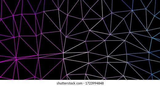 Light pink, blue vector abstract triangle template. Illustration in broken glass style with triangles. Wallpaper for your web apps.