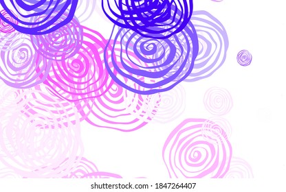 Light Pink, Blue vector abstract design with roses. Decorative design of flowers on white background. Textured pattern for websites, banners.