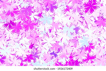 Light Pink, Blue vector abstract background with trees, branches. Flowers with gradient on white background. New template for your design.