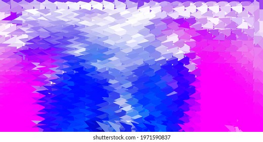 Light pink, blue vector abstract triangle texture. Colorful abstract illustration with gradient triangles. Best choice for your design.