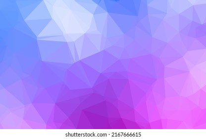 Light Pink, Blue vector abstract polygonal texture. Modern geometrical abstract illustration with gradient. Triangular pattern for your business design.