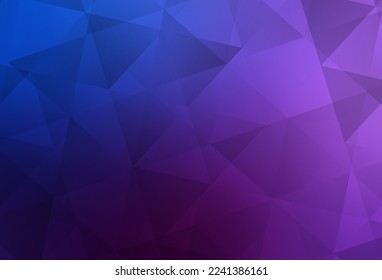 Patrón de mosaico abstracto de vector azul y rosa claro. Ilustración colorida y brillante con triángulos. Patrón para el fondo de un libro de marca.