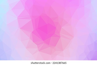 Light Pink, Blue vector abstract mosaic background. A sample with polygonal shapes. Brand new design for your business.