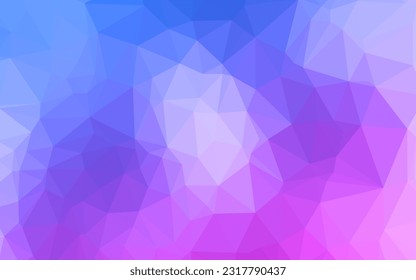 Light Pink, Blue vector abstract mosaic background. Brand new colorful illustration in with gradient. Template for your brand book.