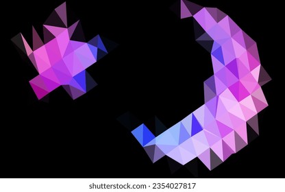 Textura poligonal abstracta de vector azul y rosa claro. Ilustración abstracta geométrica moderna con gradiente. Patrón texturizado para el fondo.