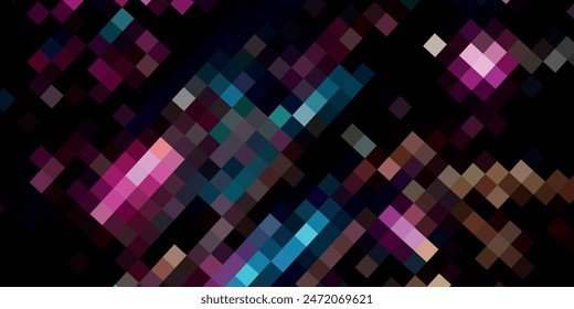 Light Pink, Blue vector abstract textured polygonal background. Blurry rectangular design. The pattern with repeating rectangles can be used for background.