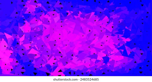 Hellrosa, blaue Vektorgrafik abstraktes Dreiecksmuster. Moderne abstrakte Illustration mit polygonalen Dreiecken. Ihr Business-Design.